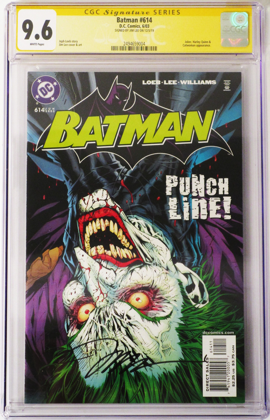 Batman #614 Cover C CGC 9.6 Signature Series Signed by Jim Lee