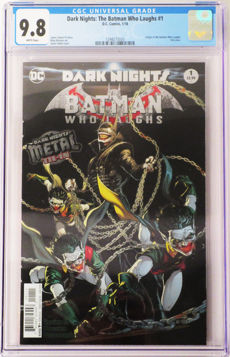 Batman Who Laughs One Shot Cover D CGC 9.8 1st Ptg Foil-Stamped Cover (Dark Nights Metal Tie-In)
