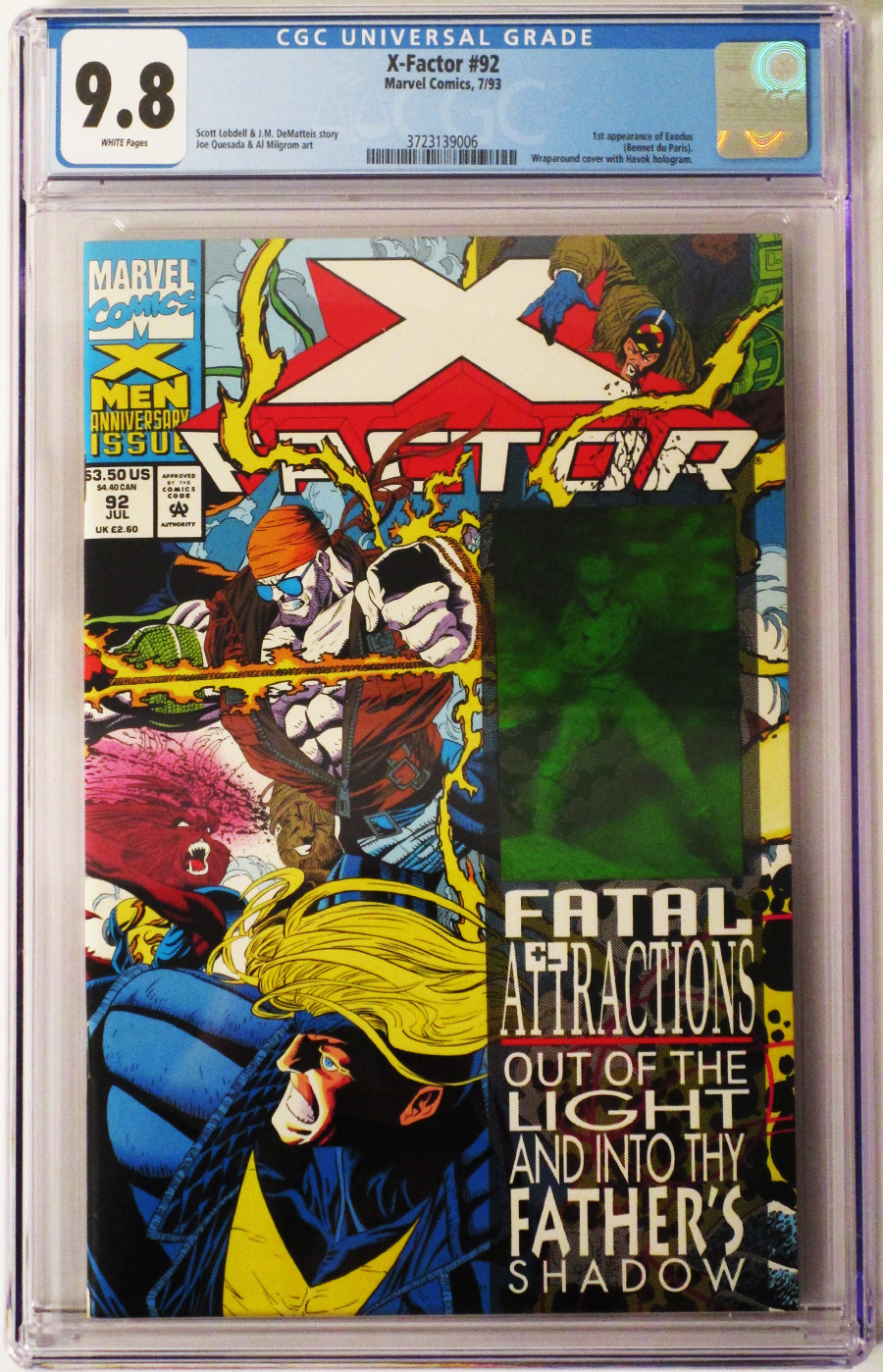 X-Factor #92 Cover C CGC 9.8 1st Ptg