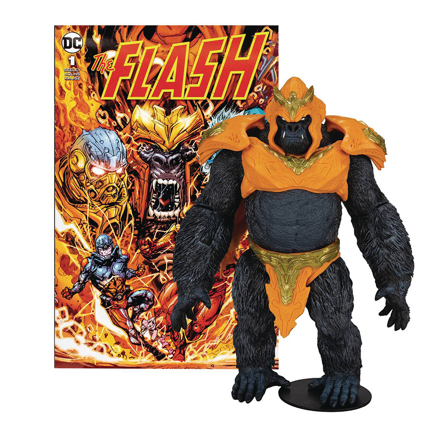 DC Direct MegaFig Flash Gorilla Grodd Action Figure With Comic Case