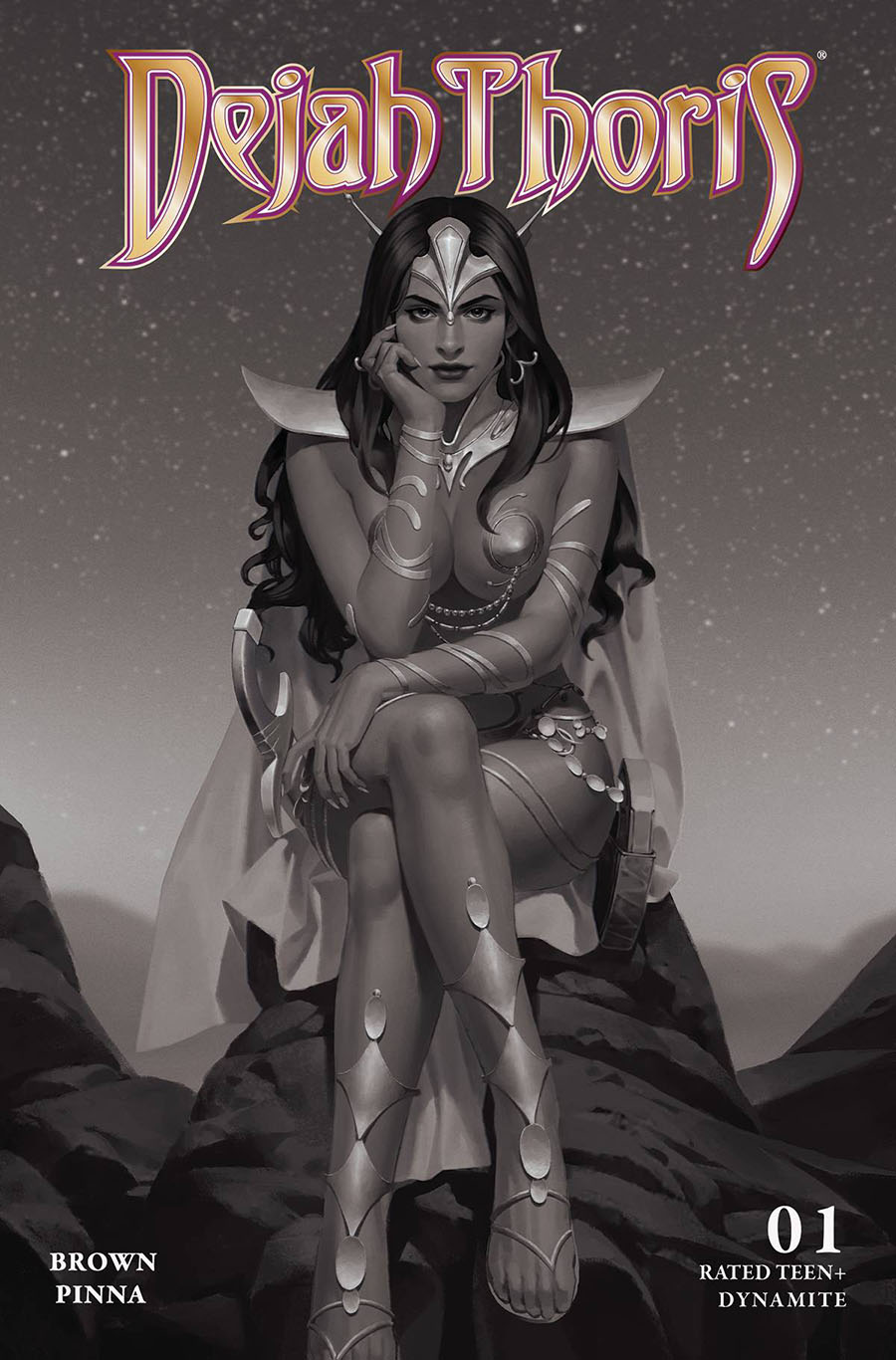 Dejah Thoris Vol 4 #1 Cover X Incentive Junggeun Yoon Black & White Cover