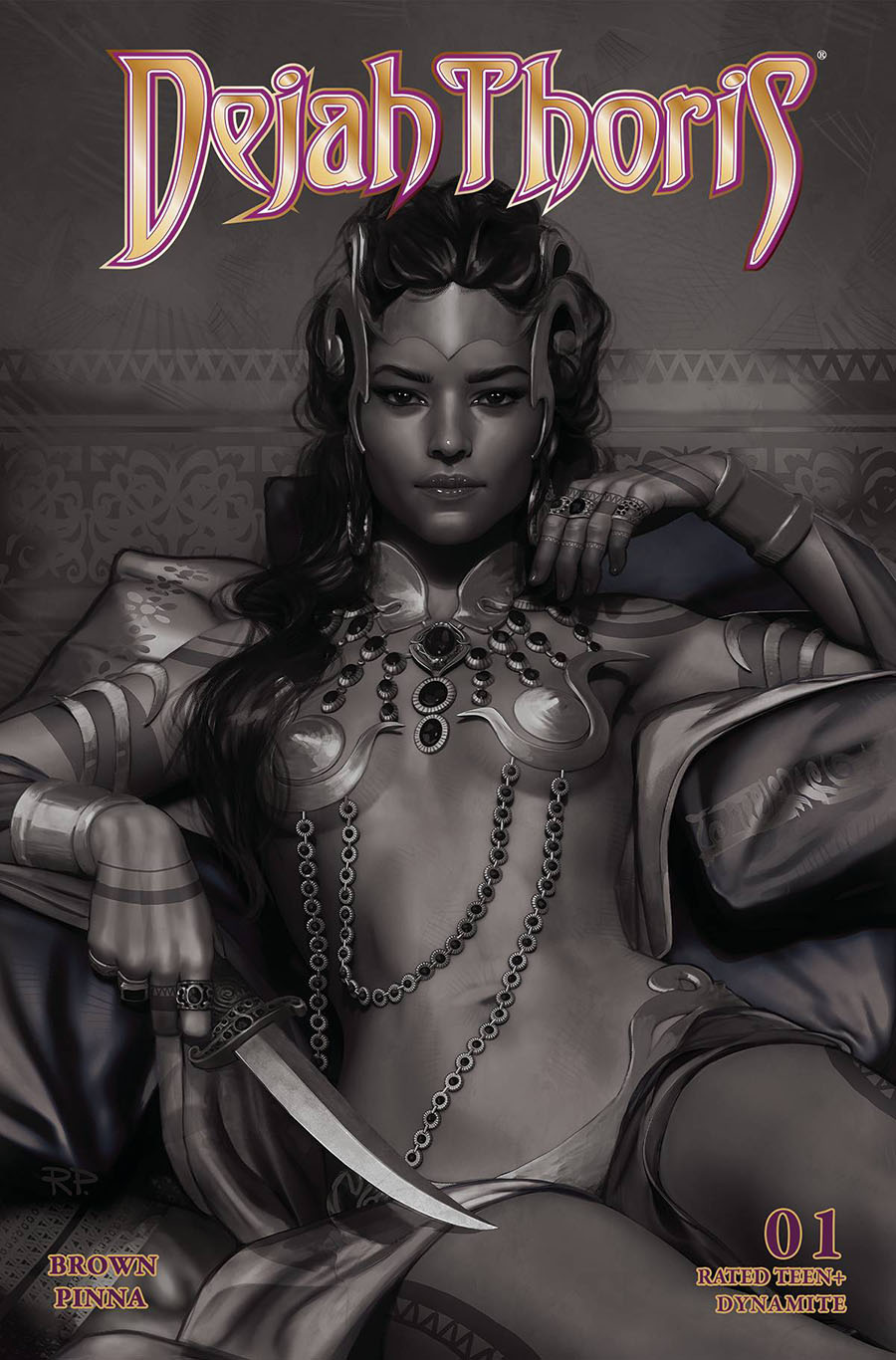 Dejah Thoris Vol 4 #1 Cover Y Incentive Rebeca Puebla Black & White Cover