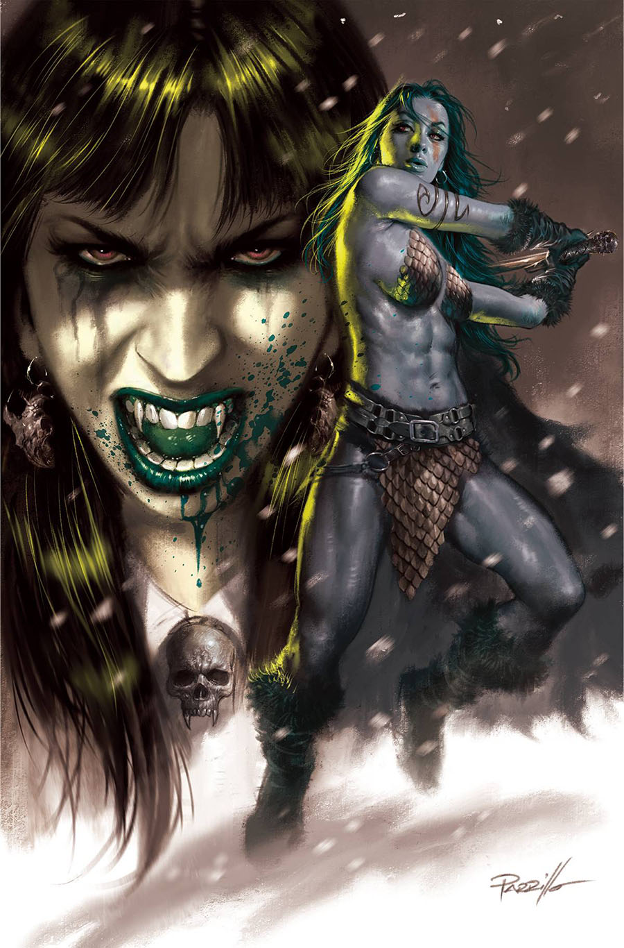 Vampirella vs Red Sonja #5 Cover Q Incentive Lucio Parrillo Ultraviolet Virgin Cover
