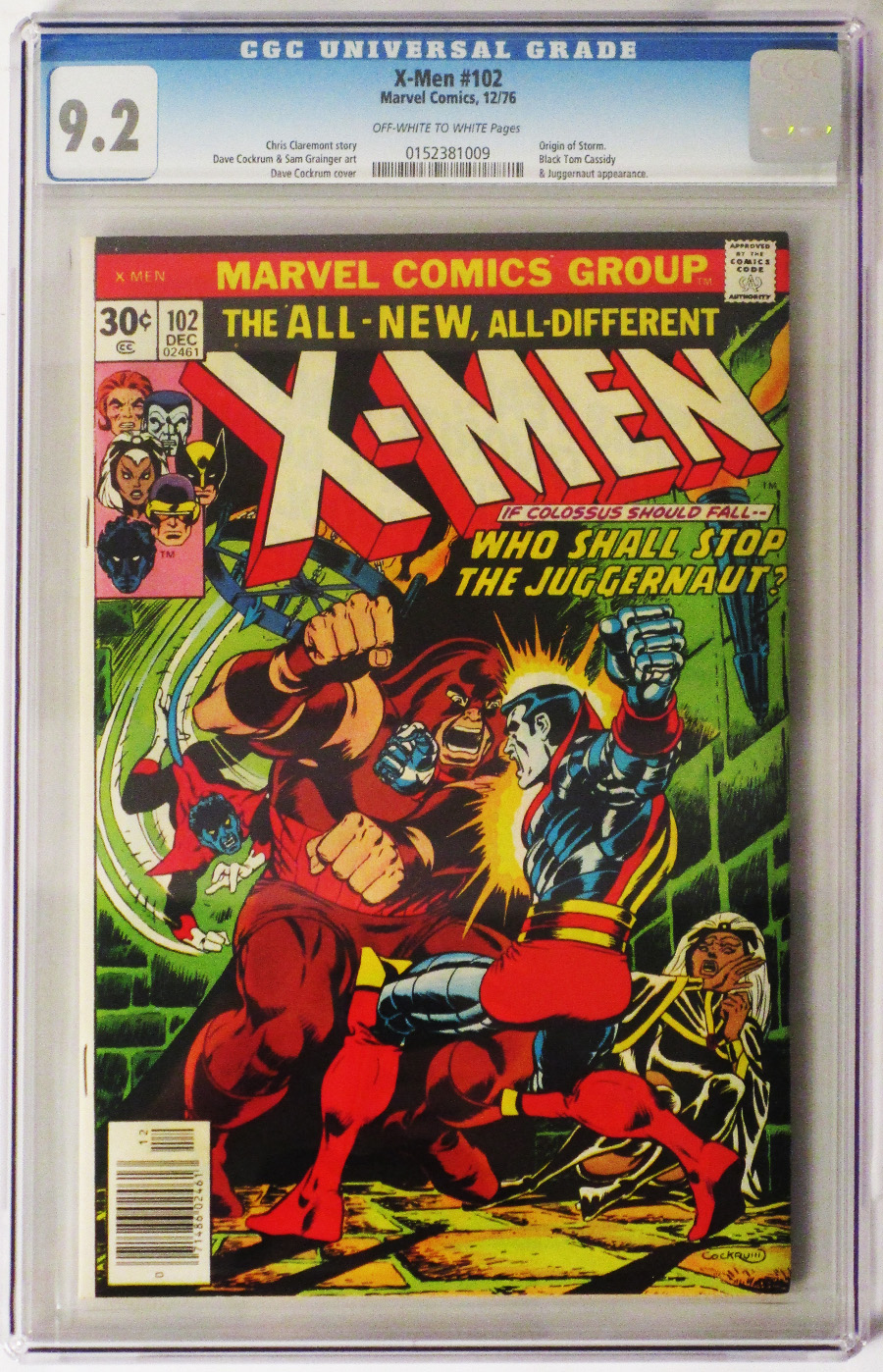 X-Men Vol 1 #102 Cover B CGC 9.2