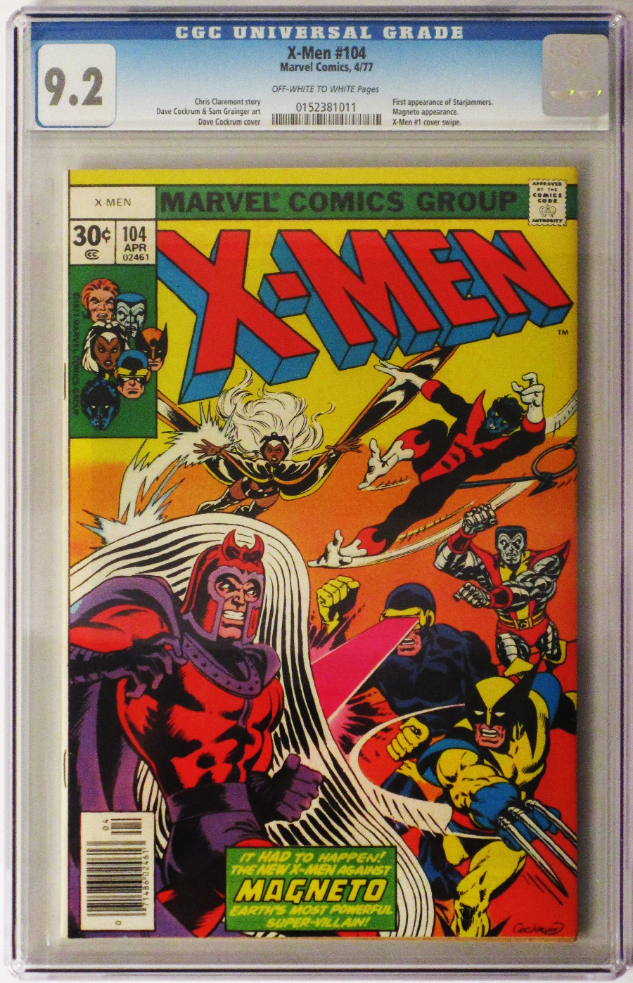 X-Men Vol 1 #104 Cover B CGC 9.2