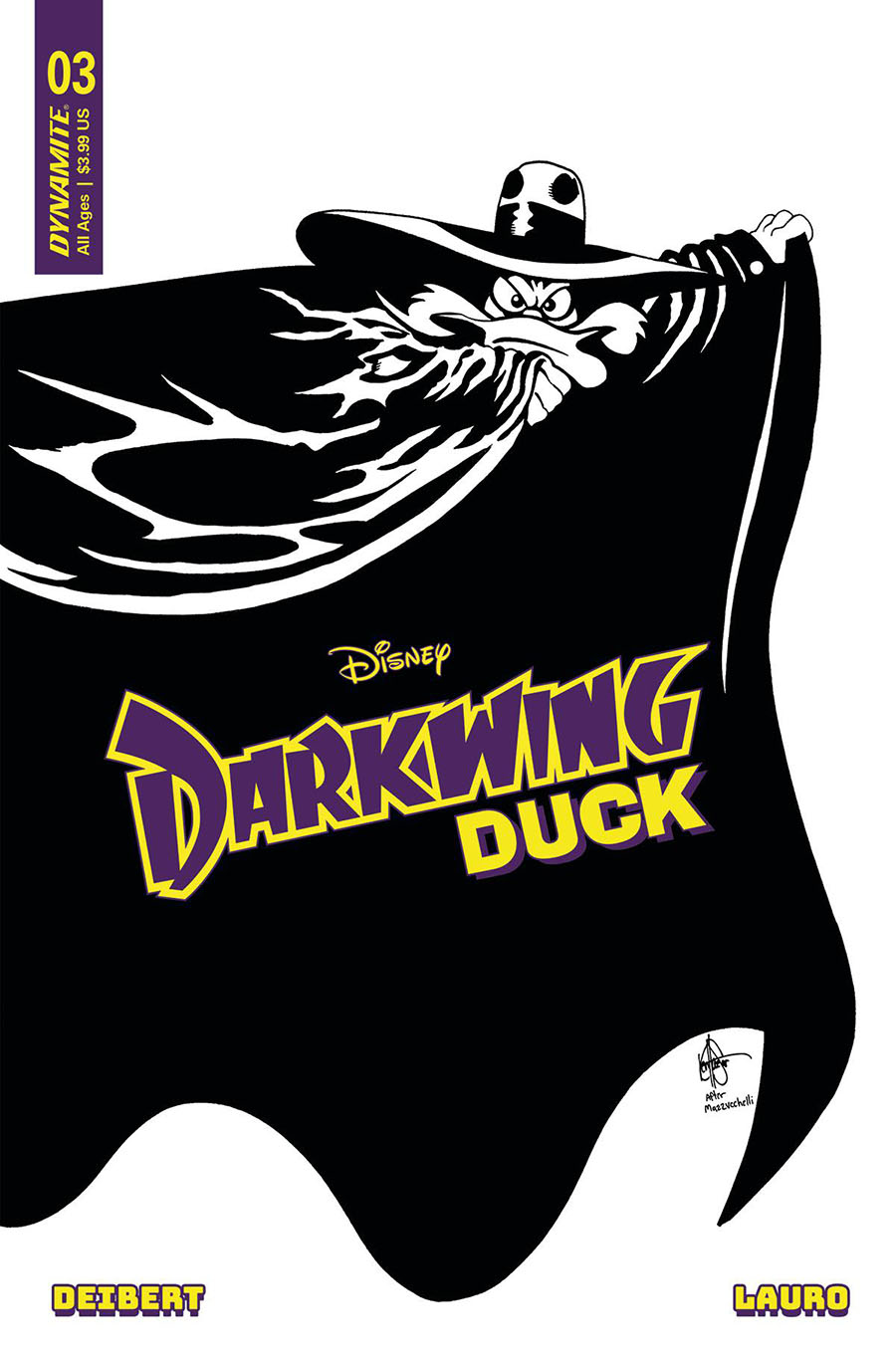 Darkwing Duck Vol 3 #3 Cover V Incentive Ken Haeser Black & White Cover