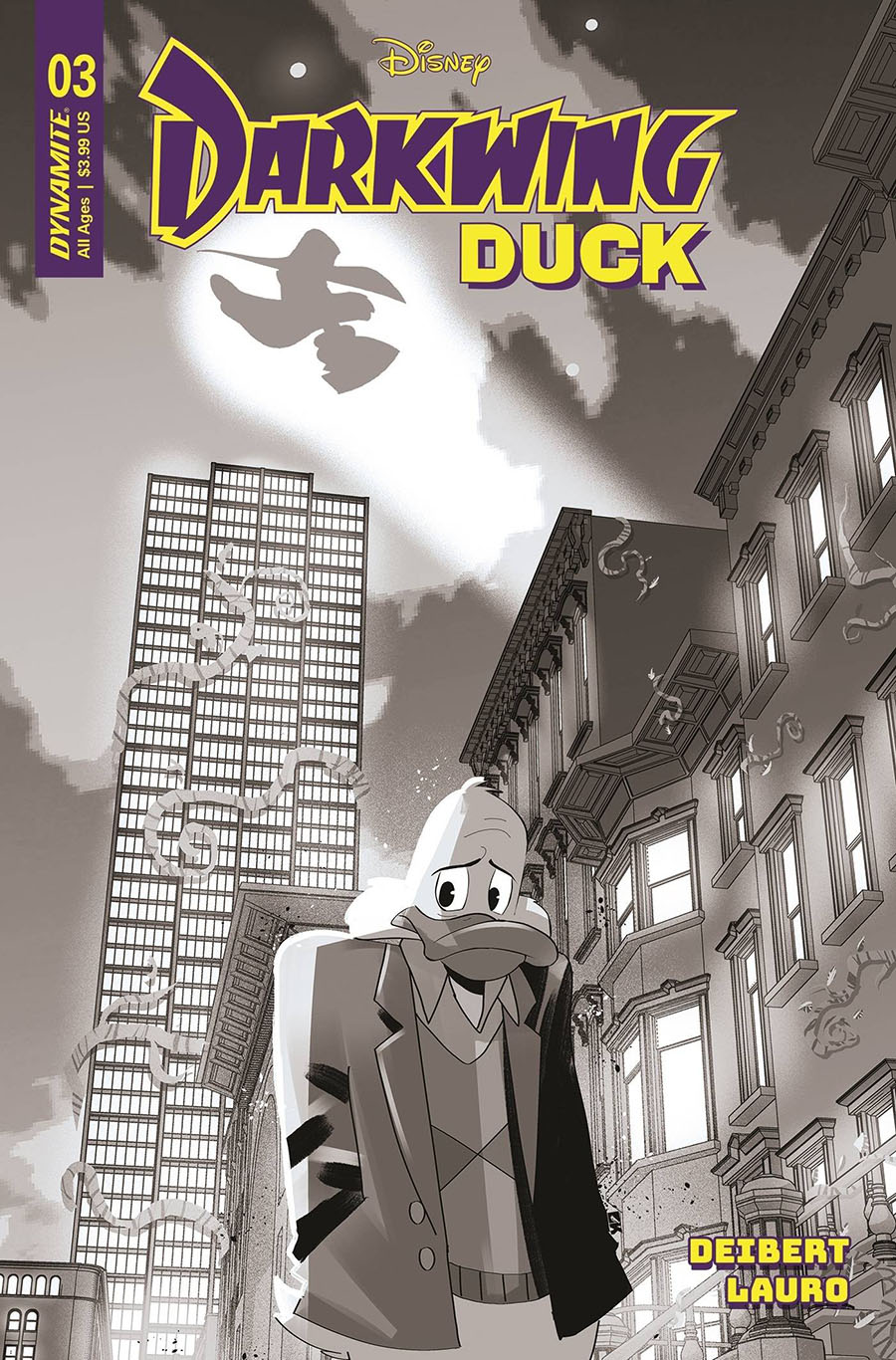 Darkwing Duck Vol 3 #3 Cover W Incentive George Kambadais Black & White Cover