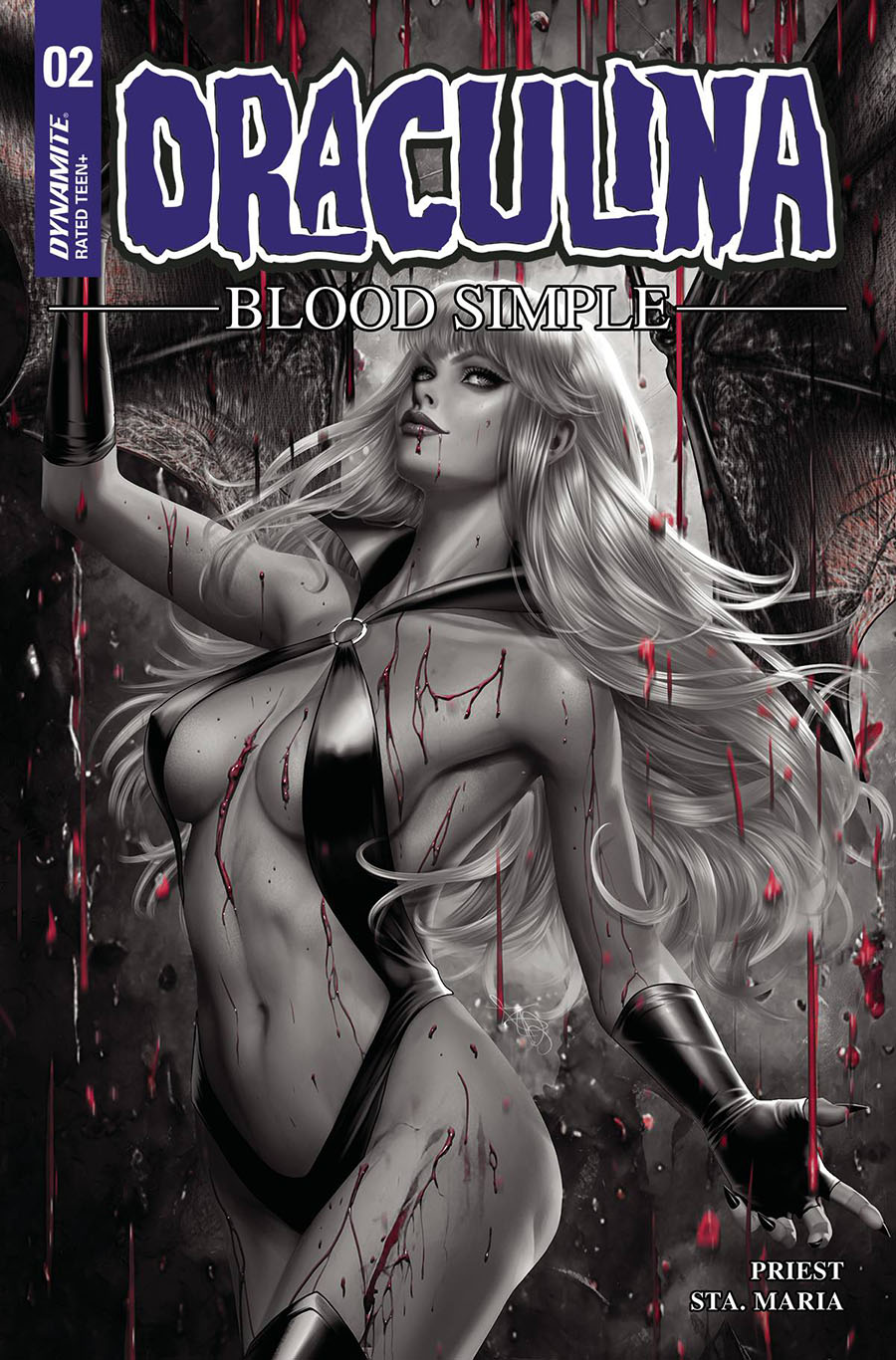 Draculina Blood Simple #2 Cover P Incentive Ariel Diaz Black & White Cover