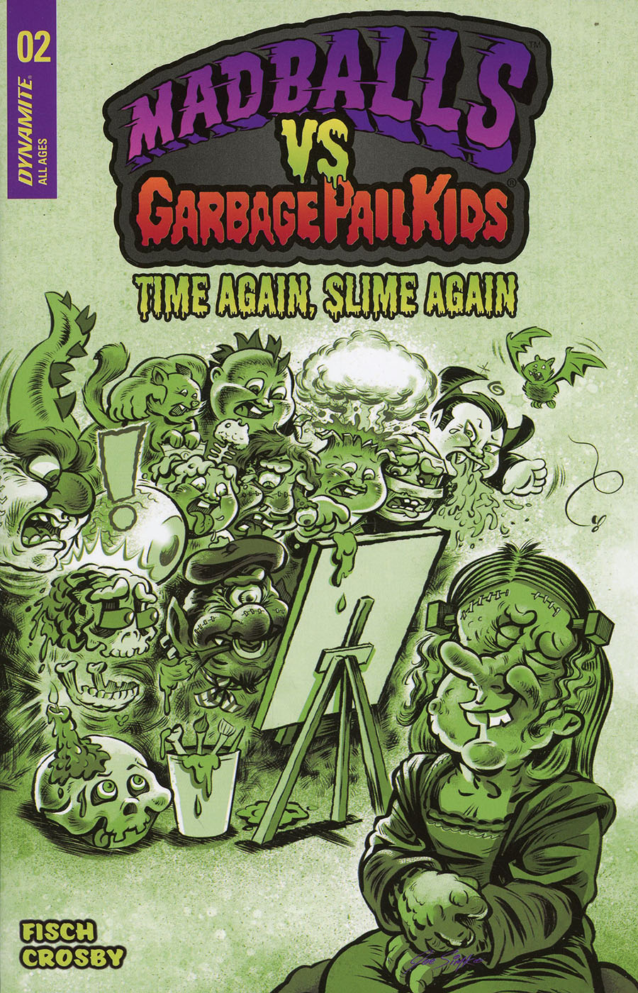Madballs vs Garbage Pail Kids Time Again Slime Again #2 Cover K Incentive Jason Crosby Slime Green Cover