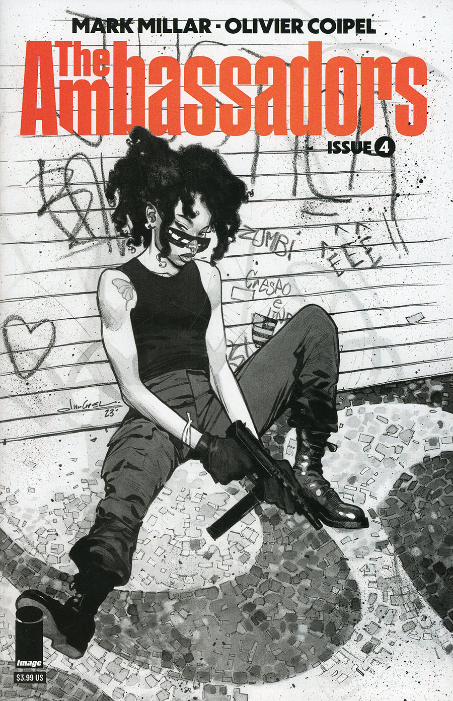 Ambassadors #4 Cover B Variant Olivier Coipel Black & White Cover (Limit 1 Per Customer)