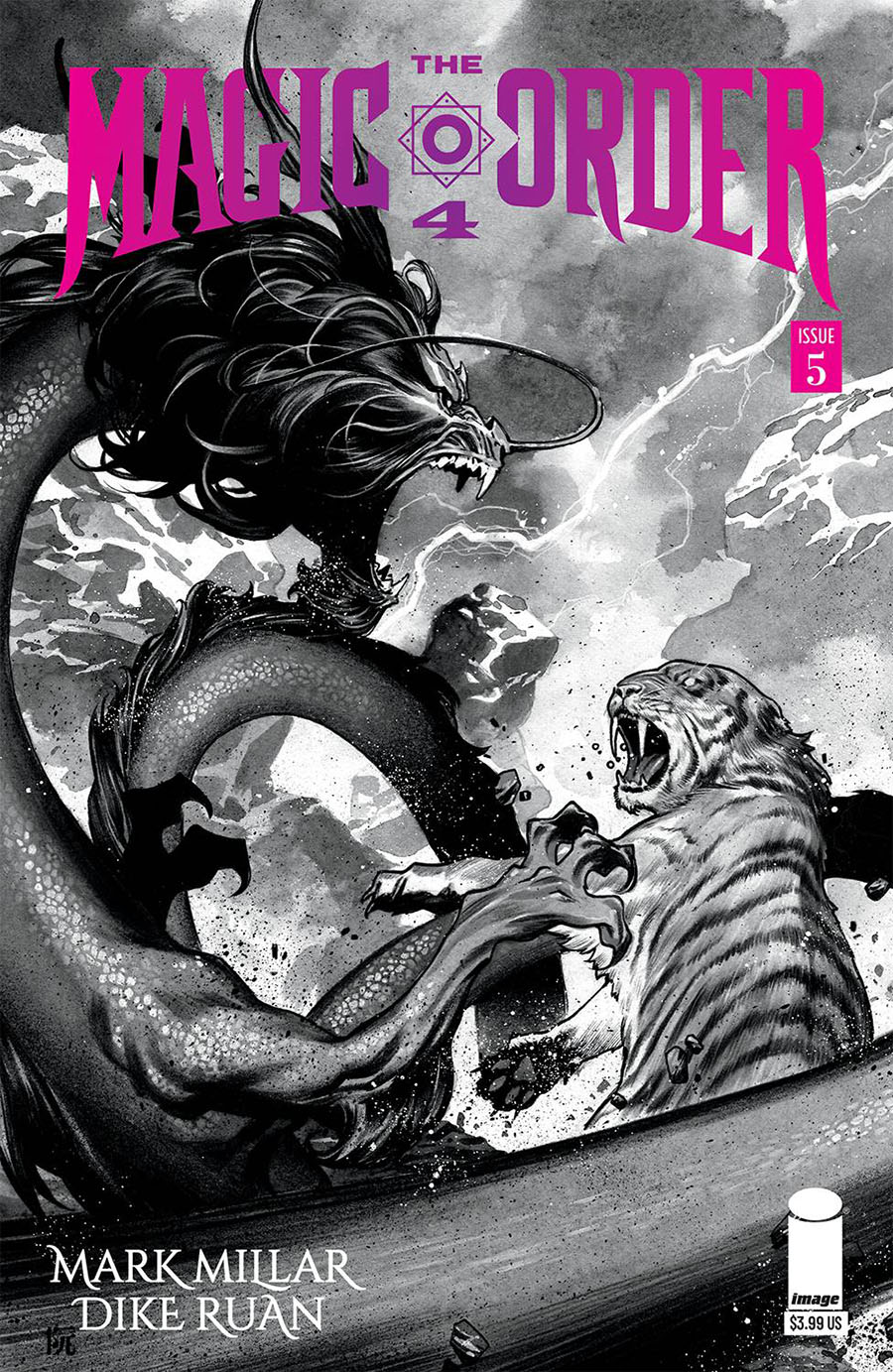 Magic Order 4 #5 Cover B Variant Dike Ruan Black & White Cover