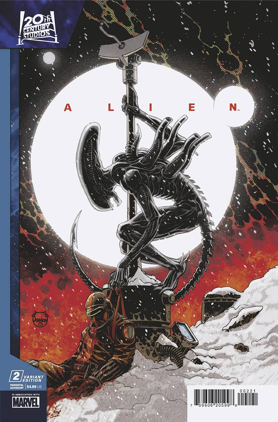 Alien Vol 3 #2 Cover B Variant Dave Johnson Cover
