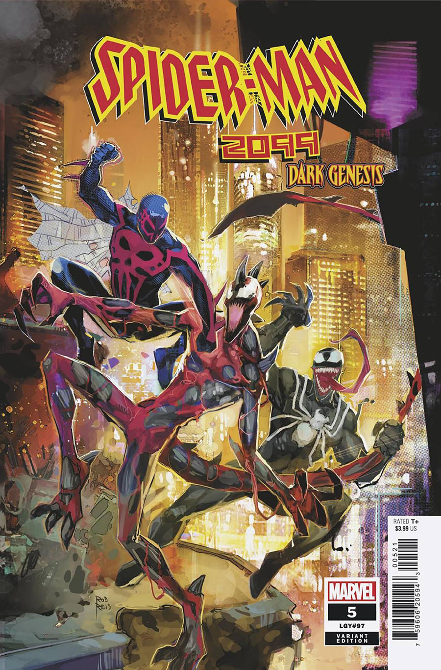 Spider-Man 2099 Dark Genesis #5 Cover B Variant Rod Reis Connecting Cover