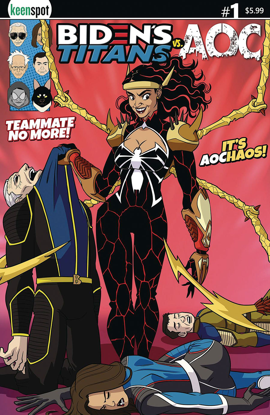 Bidens Titans vs AOC #1 (One Shot) Cover A Regular Shawn Remulac Evil AOC Cover