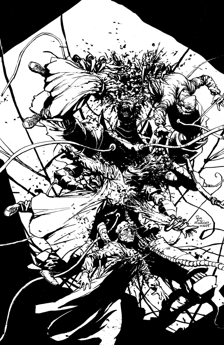 Bloody Parts #1 Cover C Limited Edition Roy Alan Martinez Black & White Virgin Cover