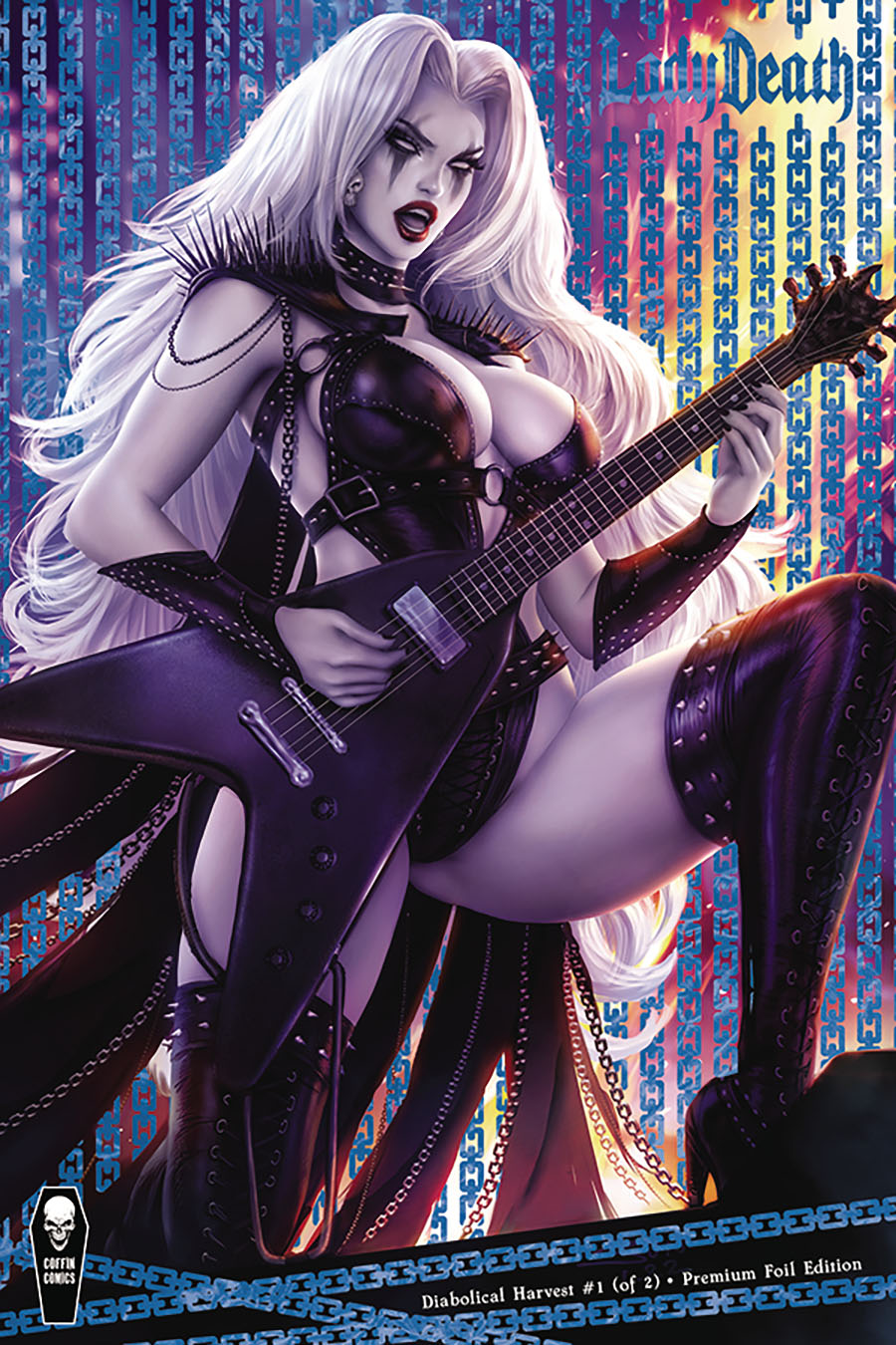 Lady Death Diabolical Harvest #1 Cover C Variant Sun Khamunaki Premium Foil Edition