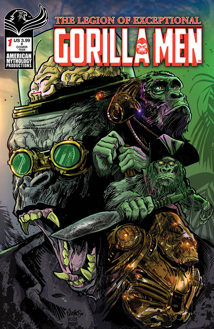 Legion Of Exceptional Gorilla Men #1 Cover B Variant Buz Hasson Cover