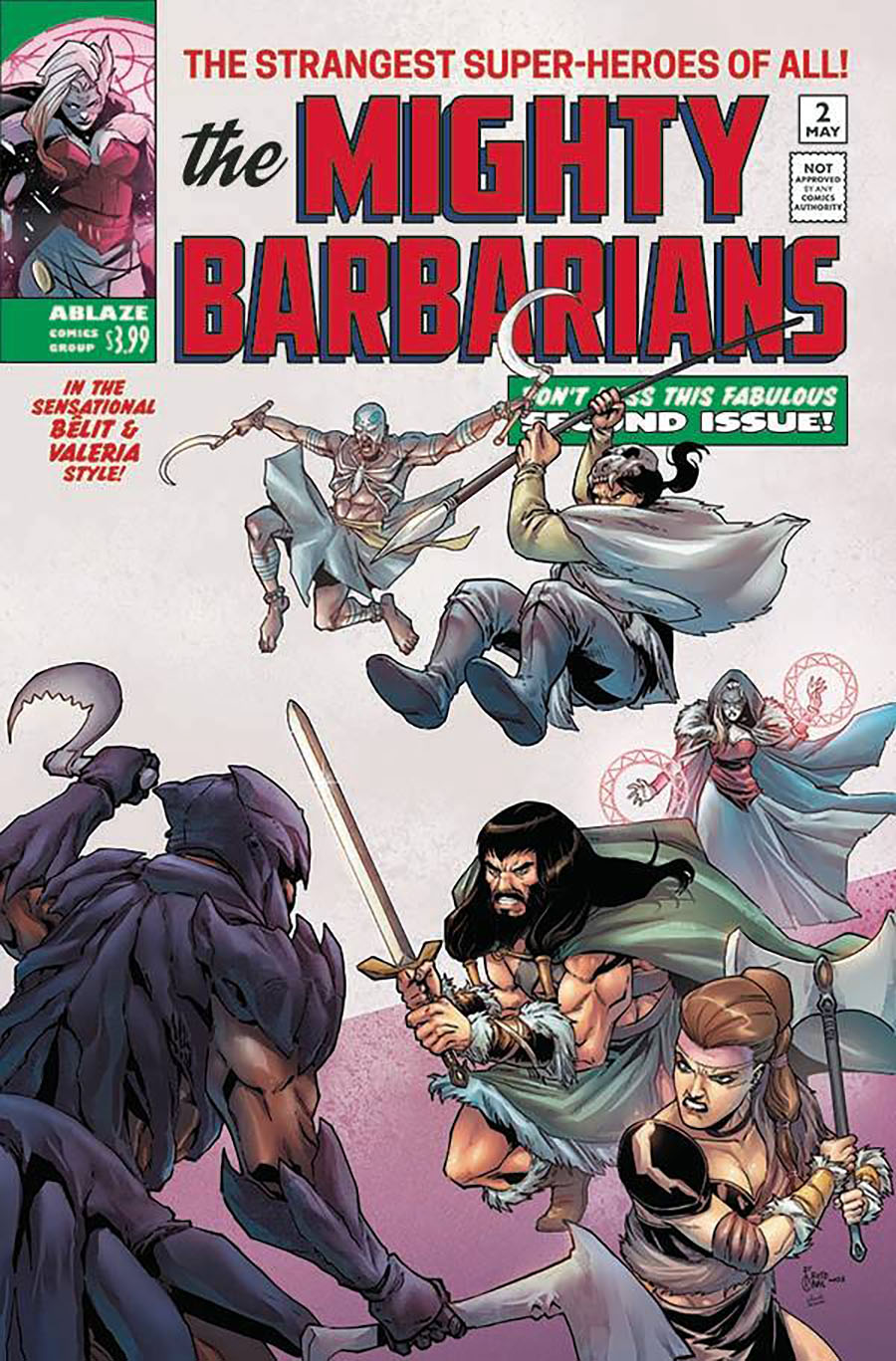Mighty Barbarians #2 Cover D Variant Fritz Casas Uncanny X-Men 1 Parody Cover