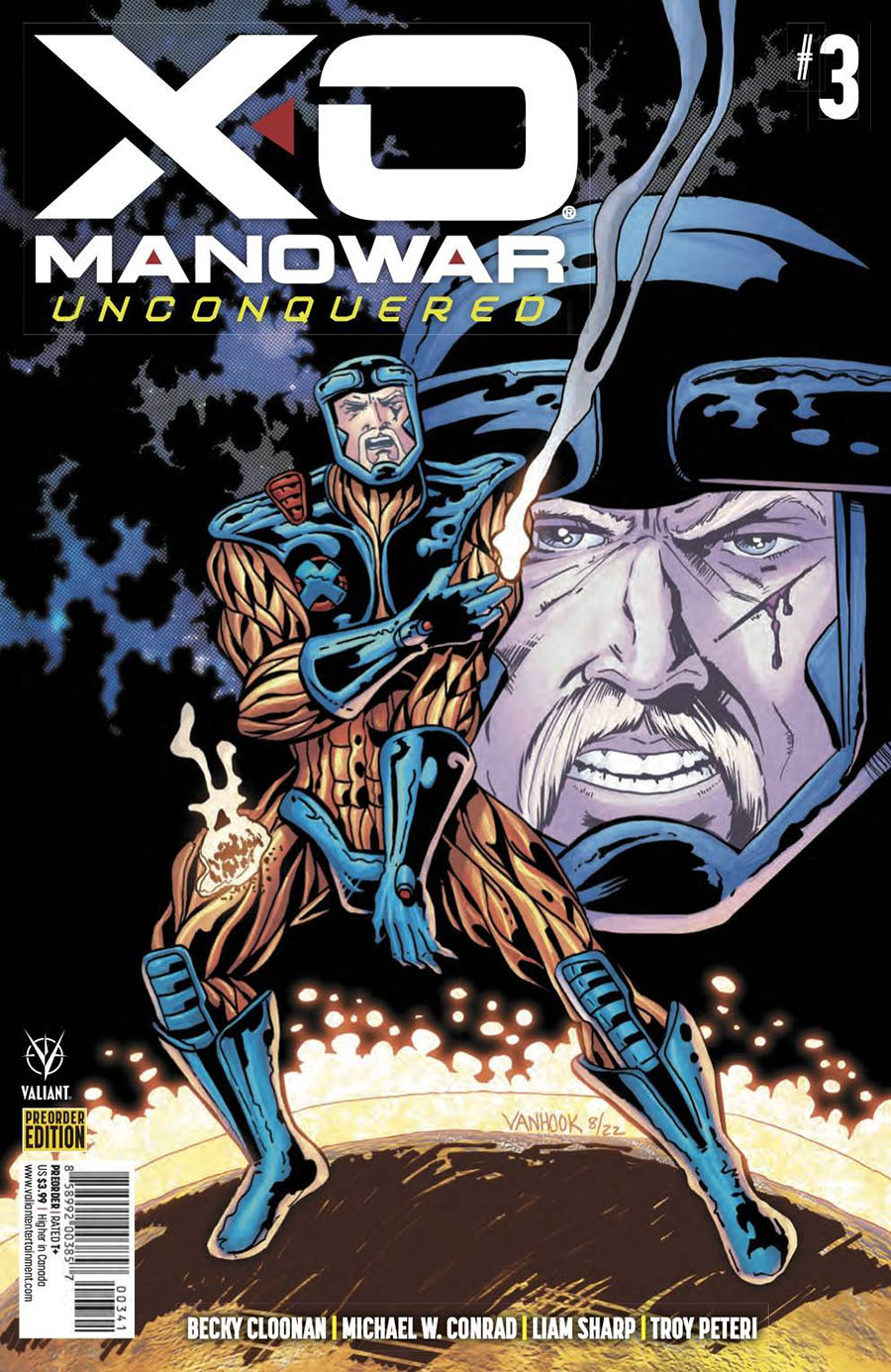 X-O Manowar Unconquered #3 Cover C Variant Kevin Van Hook Classic Valiant Artists Cover Series Pre-Order Edition
