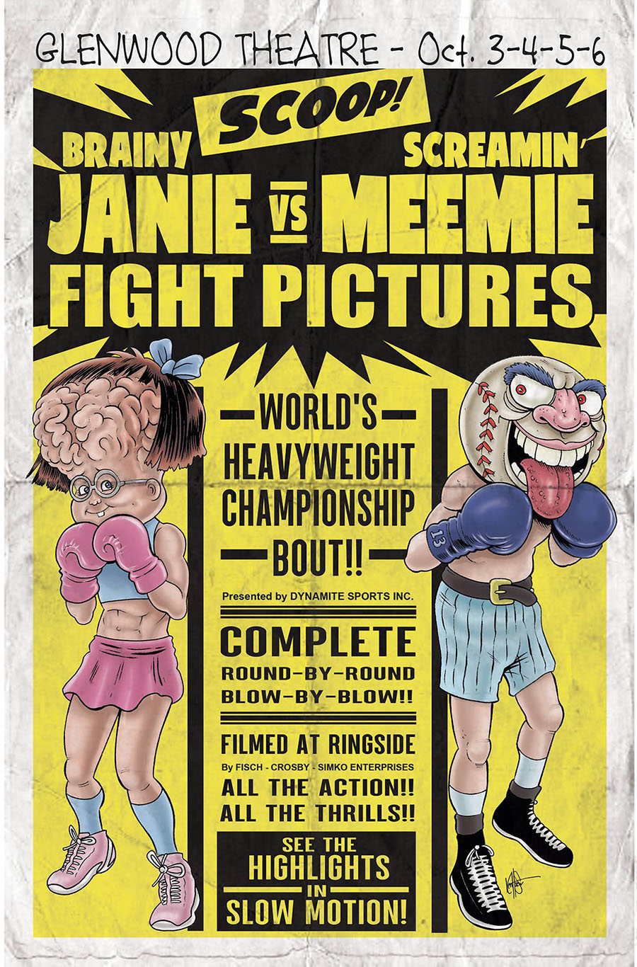 Madballs vs Garbage Pail Kids Time Again Slime Again #4 Cover C Variant Ken Haeser Vintage Fight Poster Card Stock Cover