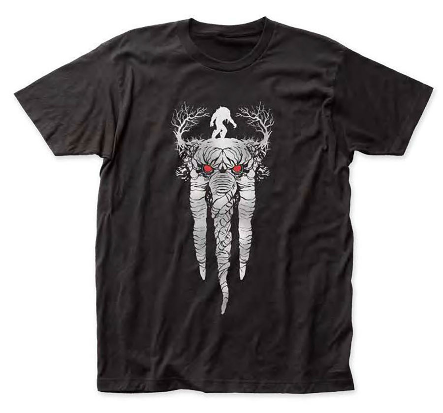 Man-Thing Ted Face Previews Exclusive Black T-Shirt Large