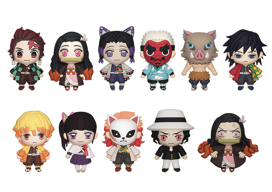 Demon Slayer Kimetsu No Yaiba 3D Foam Bag Clip Series 1 Blind Mystery Box
