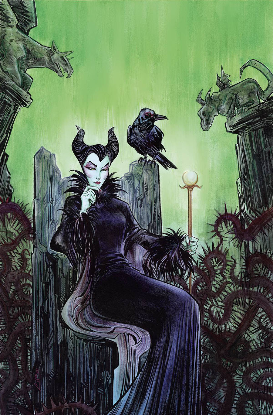 Disney Villains Maleficent #1 Cover O Incentive Soo Lee Virgin Cover