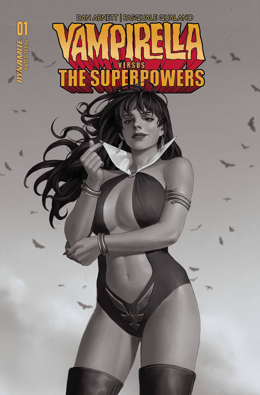 Vampirella vs The Superpowers #1 Cover I Incentive Junggeun Yoon Black & White Cover