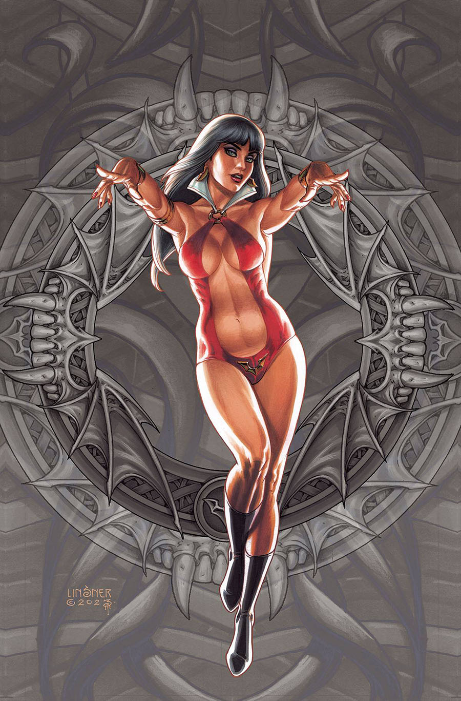 Vampirella vs The Superpowers #1 Cover O Incentive Joseph Michael Linsner Virgin Cover