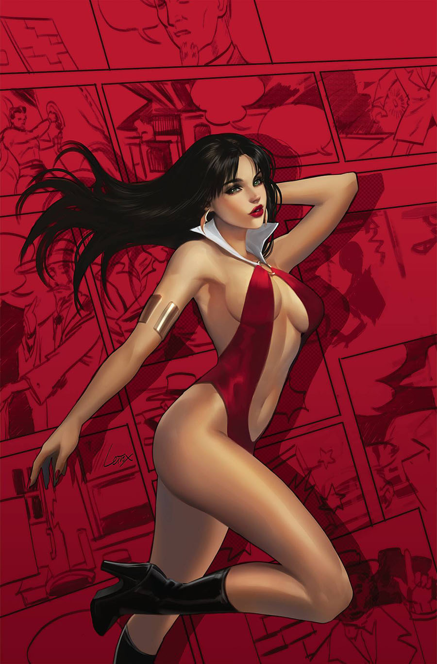 Vampirella vs The Superpowers #1 Cover Q Incentive Lesley Leirix Li Virgin Cover
