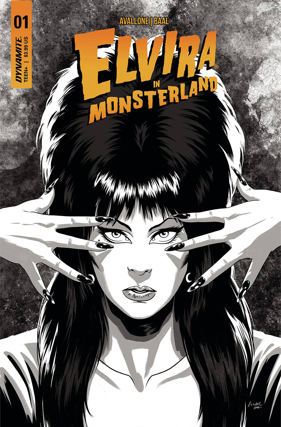 Elvira In Monsterland #1 Cover F Incentive Kewber Baal Black & White Cover