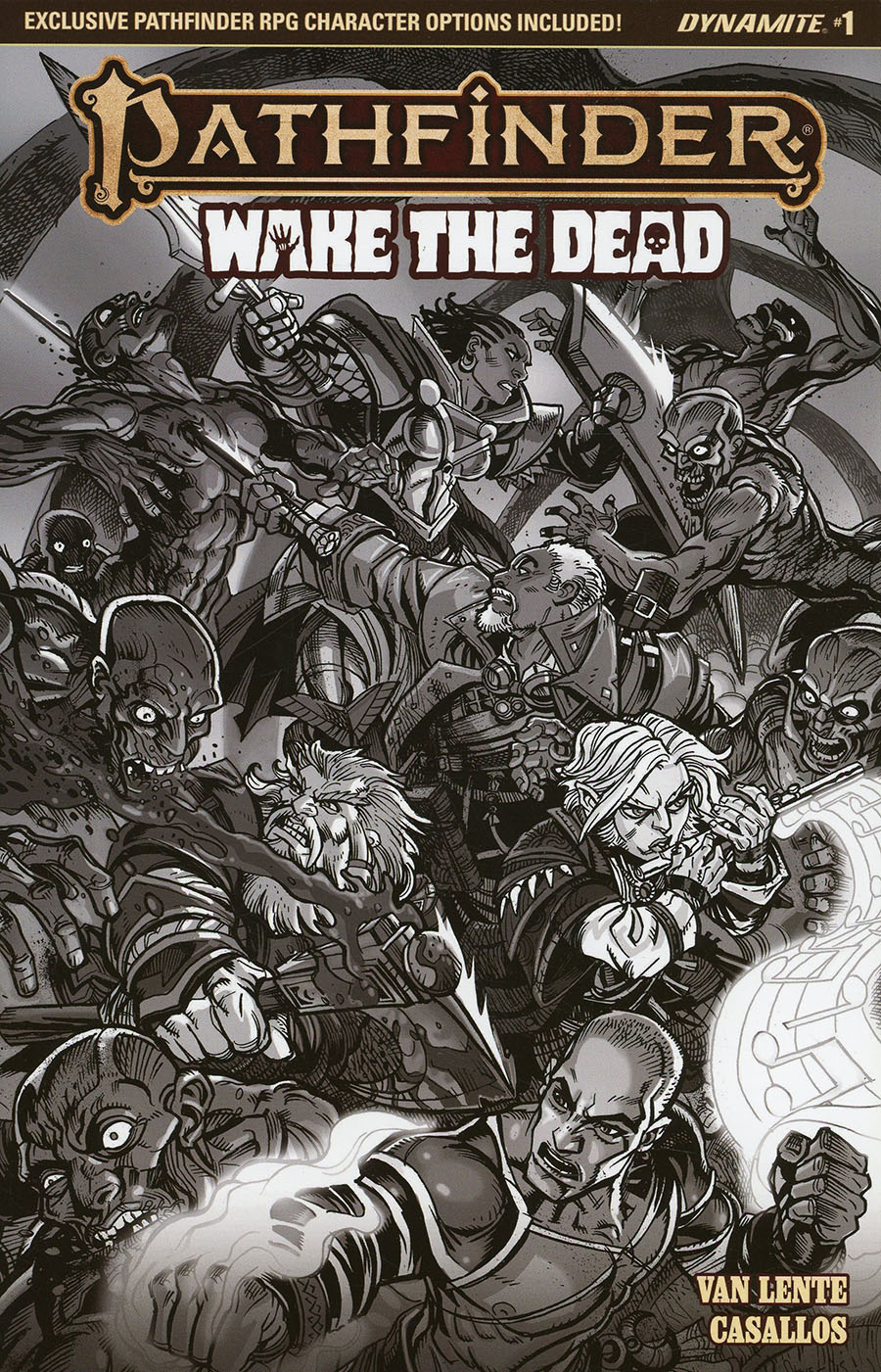 Pathfinder Wake The Dead #1 Cover E Incentive Steve Ellis Black & White Cover