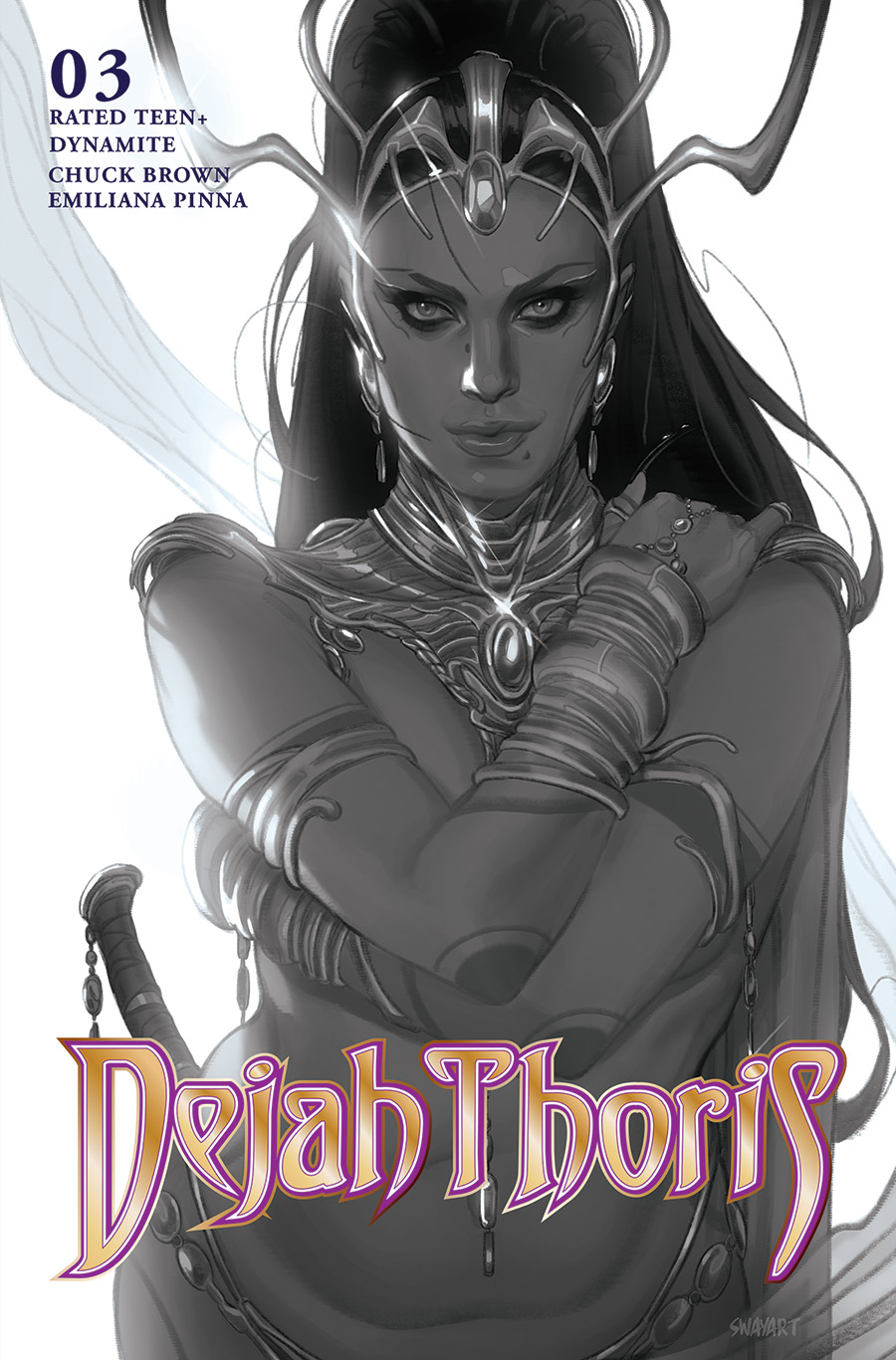 Dejah Thoris Vol 4 #3 Cover G Incentive Joshua Sway Swaby Line Art Cover