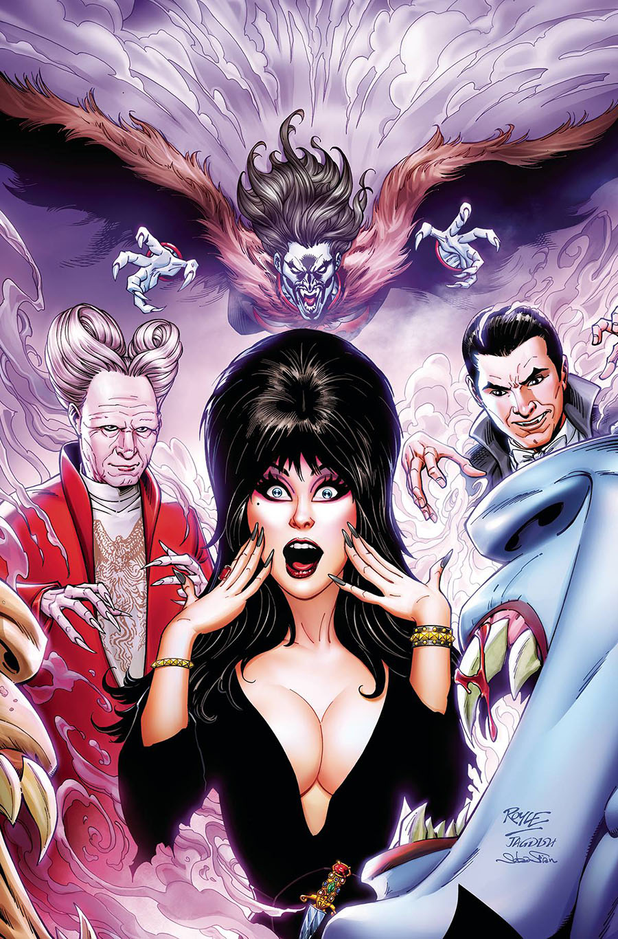 Elvira In Monsterland #1 Cover N Dynamite Metal Premium John Royle Cover