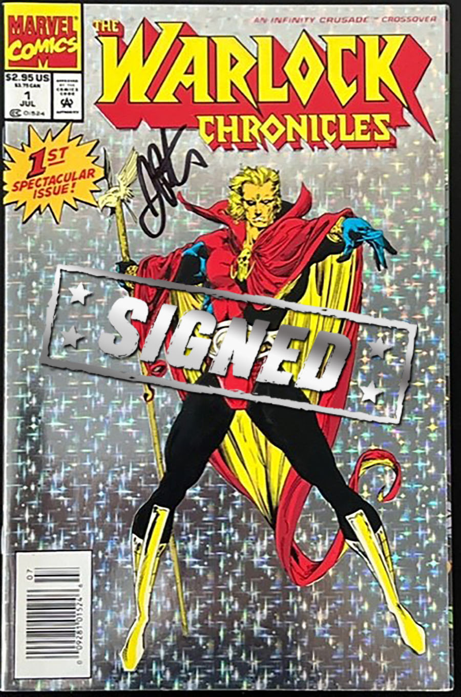 Warlock Chronicles #1 Cover B DF Jim Starlin Personal File Copy Signed By Jim Starlin