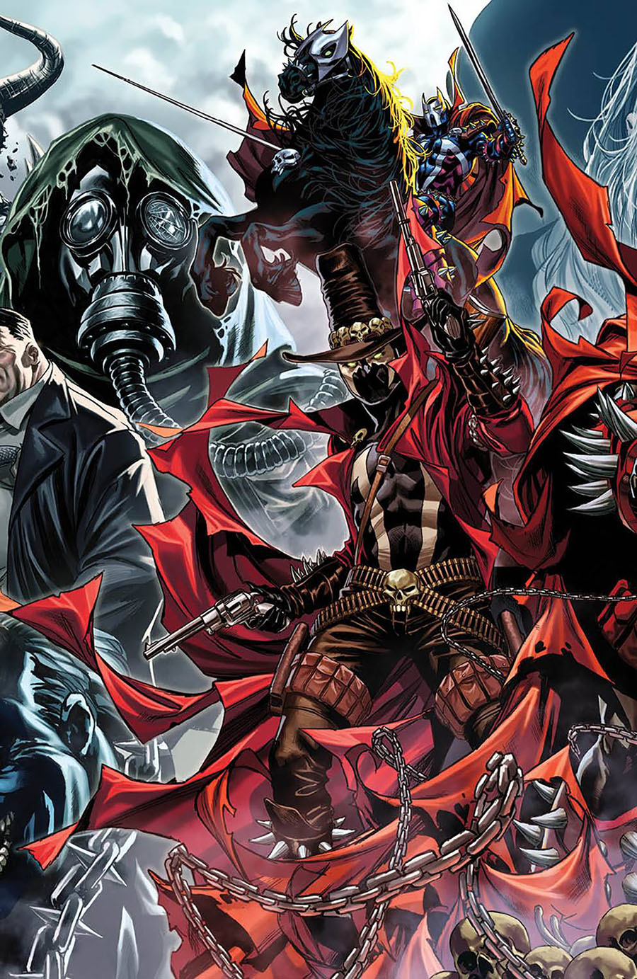 Gunslinger Spawn #19 Cover C DF Silver Signature Series Signed By Mark Brooks