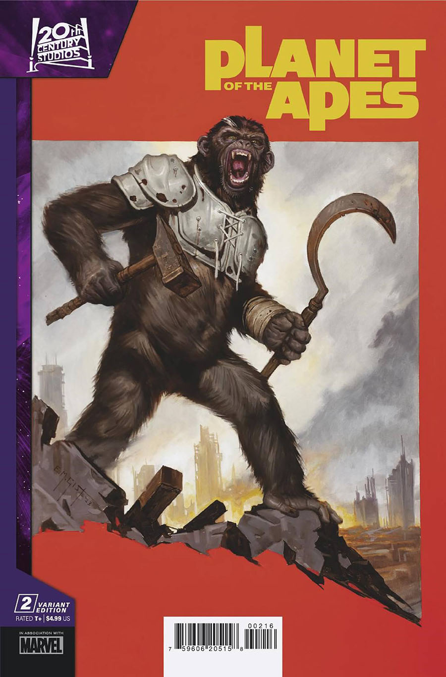 Planet Of The Apes Vol 4 #2 Cover D Incentive EM Gist Variant Cover