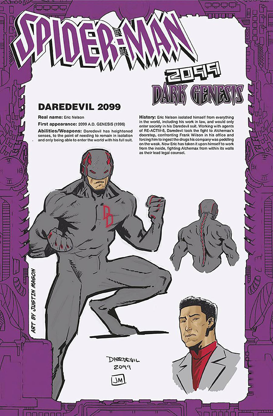 Spider-Man 2099 Dark Genesis #3 Cover D Incentive Justin Mason Handbook Variant Cover
