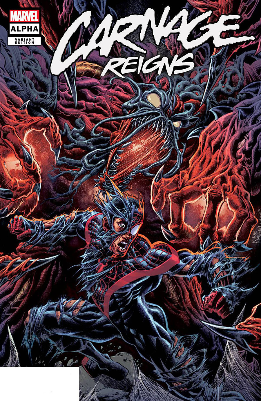 Carnage Reigns Alpha #1 (One Shot) Cover D Incentive Kyle Hotz Variant Cover (Carnage Reigns Part 1)