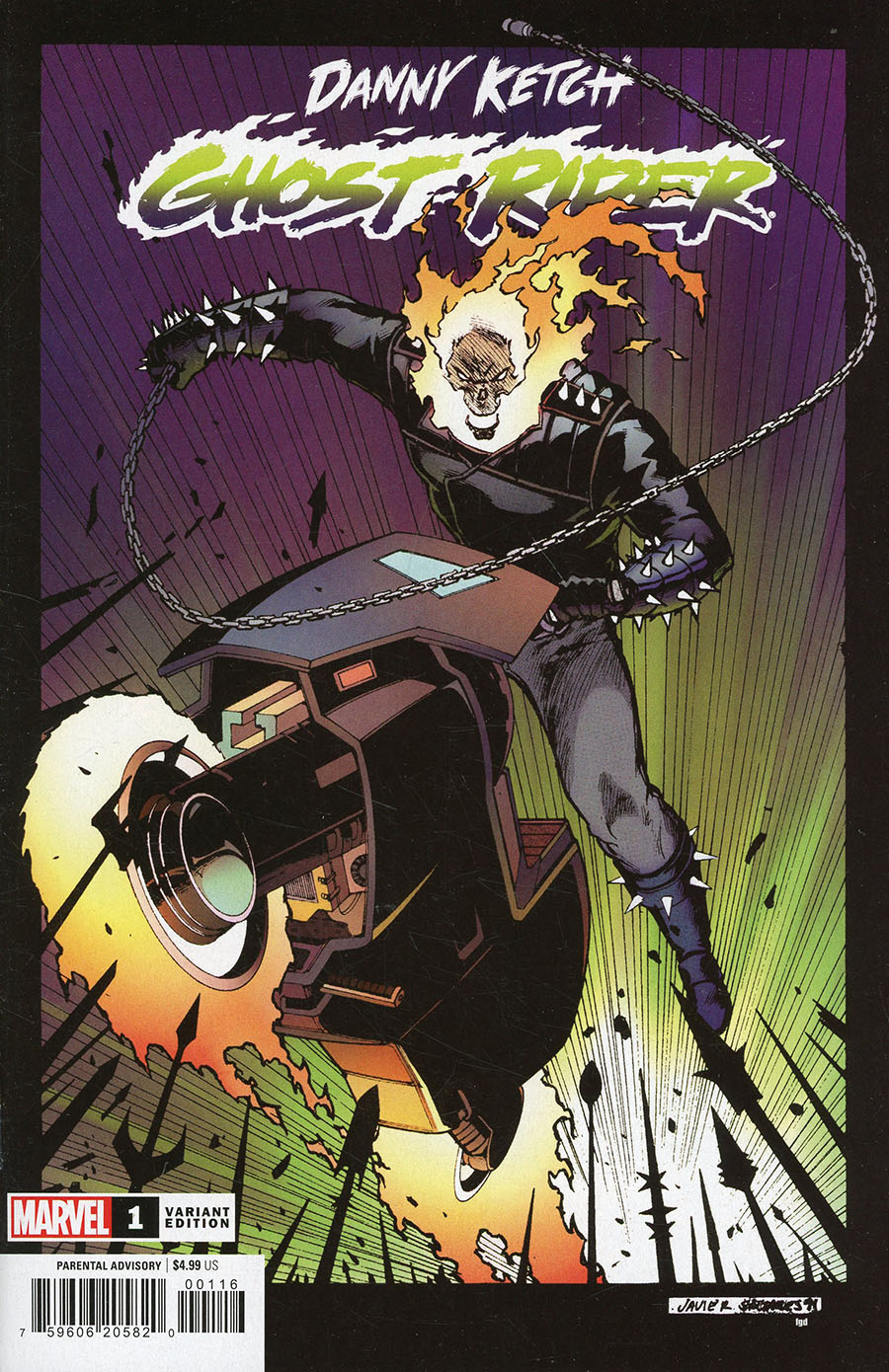 Danny Ketch Ghost Rider #1 Cover E Incentive Javier Saltares Hidden Gem Variant Cover