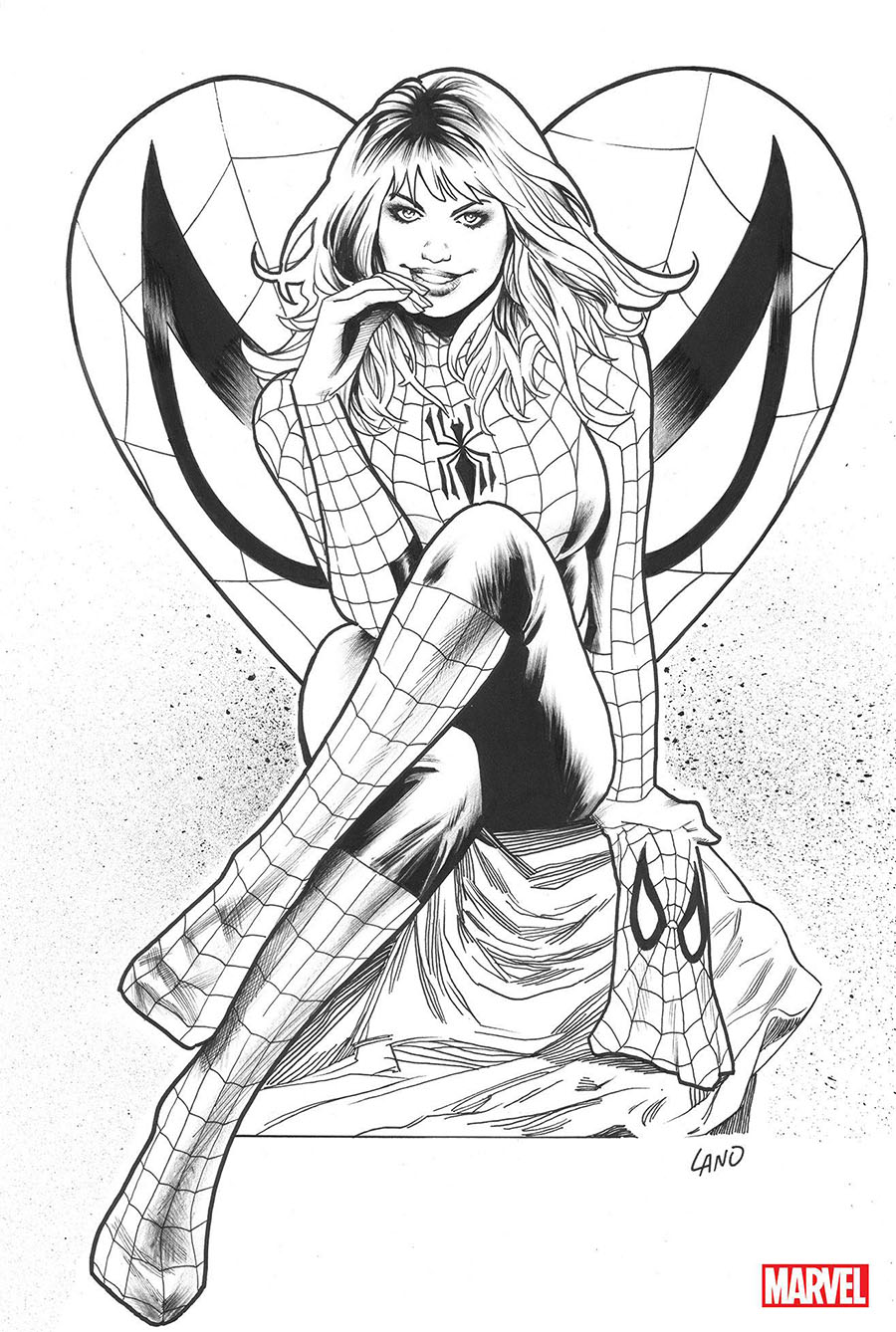 Amazing Spider-Man Vol 6 #25 Cover H Incentive Greg Land Black & White Virgin Cover