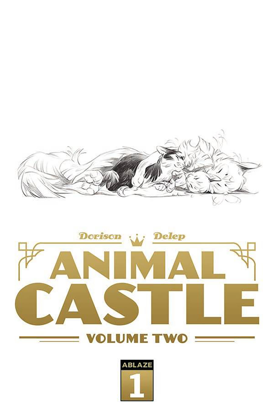 Animal Castle Vol 2 #1 Cover H Incentive Felix Delep Snoozing Miss B & Kittens Pencil Art Variant Cover