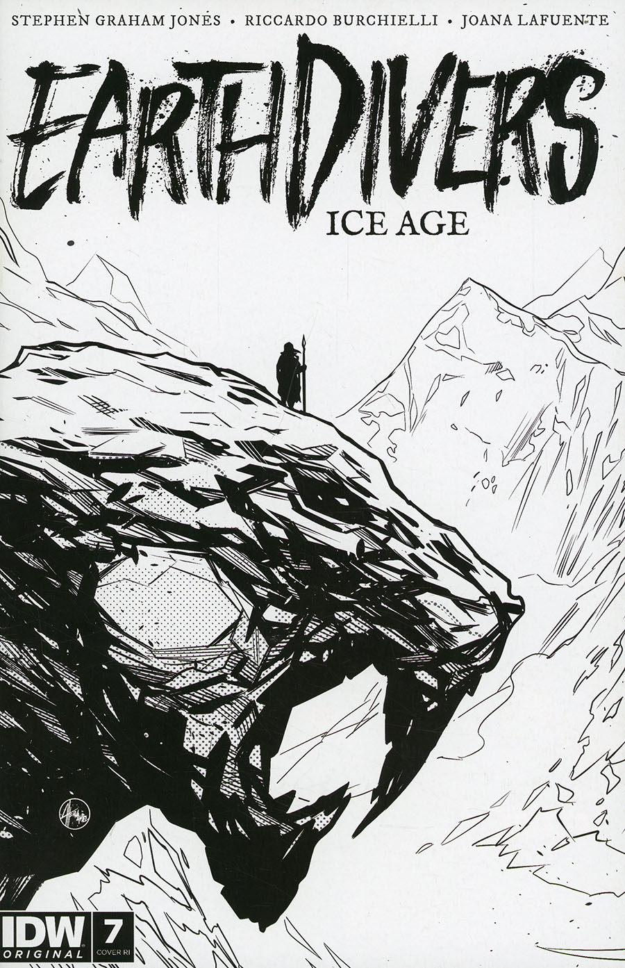 Earthdivers #7 Cover D Incentive Angel Hernandez Black & White Cover