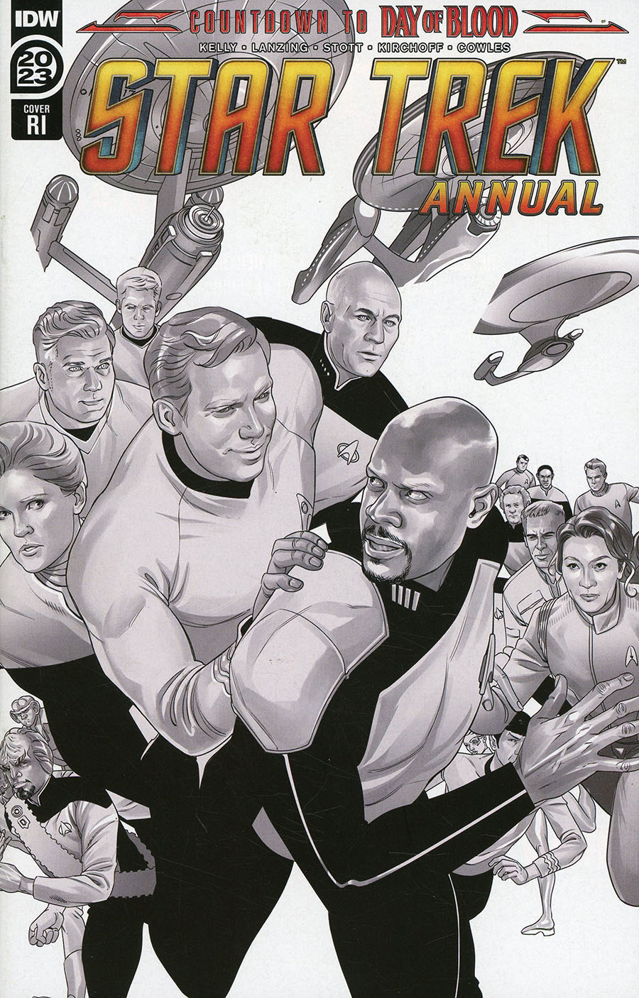 Star Trek (IDW) Vol 2 Annual 2023 #1 Cover D Incentive Rachel Stott Black & White Cover
