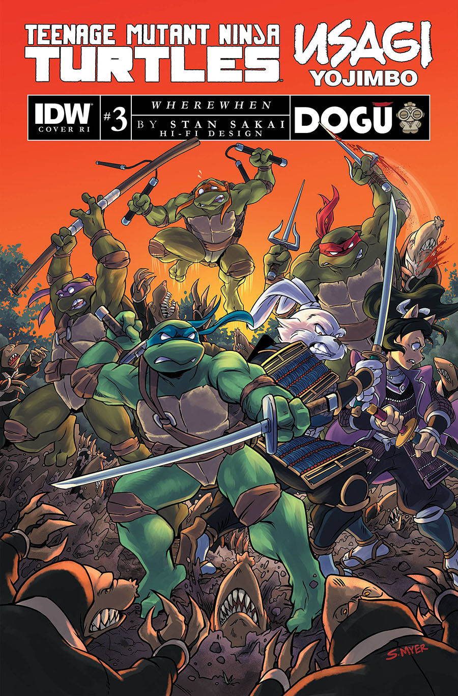 Teenage Mutant Ninja Turtles Usagi Yojimbo WhereWhen #3 Cover C Incentive Sarah Myer Variant Cover