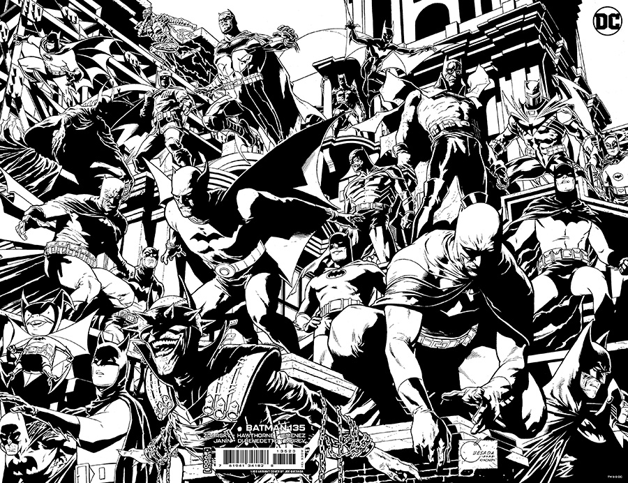 Batman Vol 3 #135 Cover K Incentive Joe Quesada Black & White Wraparound Card Stock Variant Cover (#900)