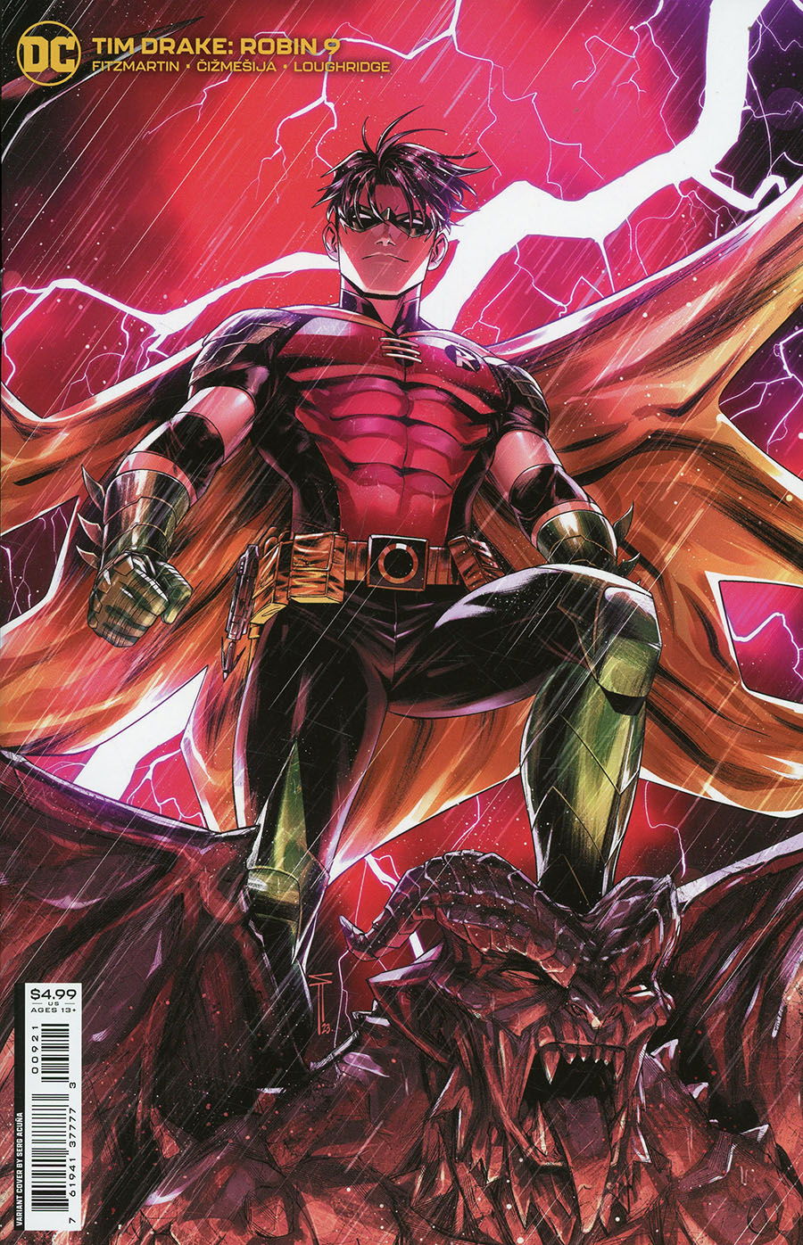 Tim Drake Robin #9 Cover B Variant Serg Acuna Card Stock Cover