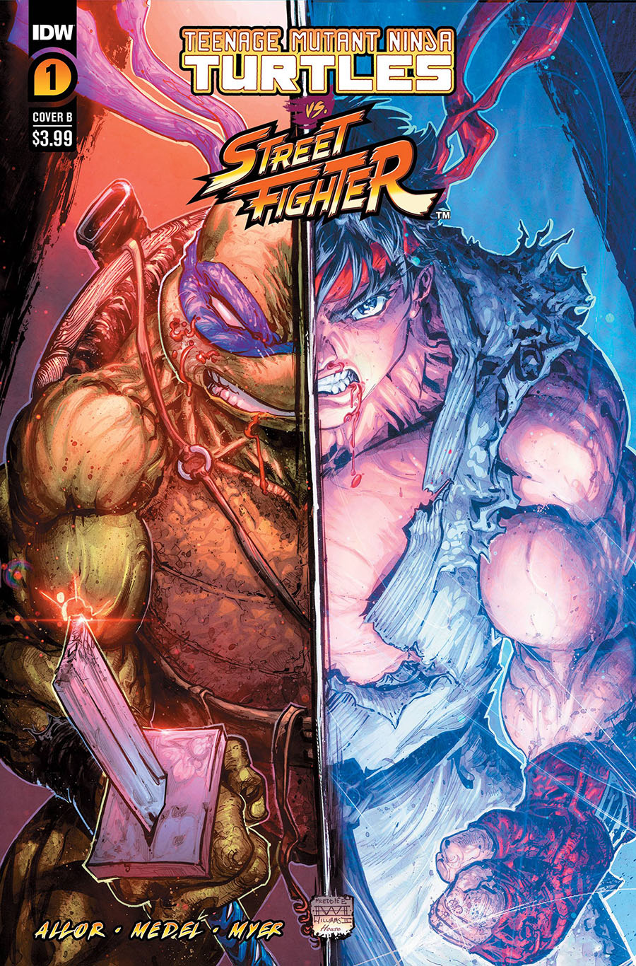 Teenage Mutant Ninja Turtles vs Street Fighter #1 Cover B Variant Freddie E Williams II Cover