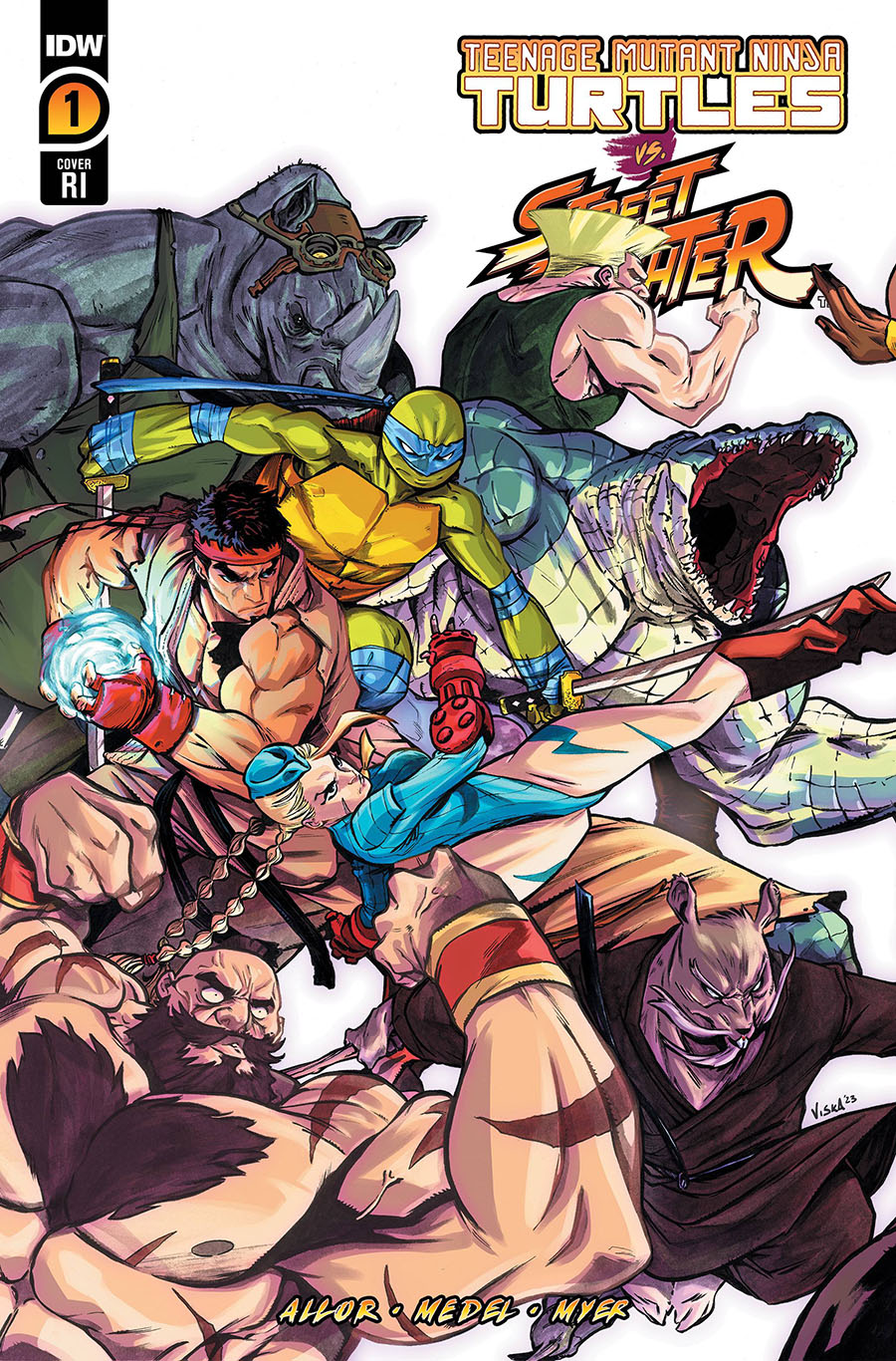 Teenage Mutant Ninja Turtles vs Street Fighter #1 Cover D Incentive Vincenzo Federici Variant Cover