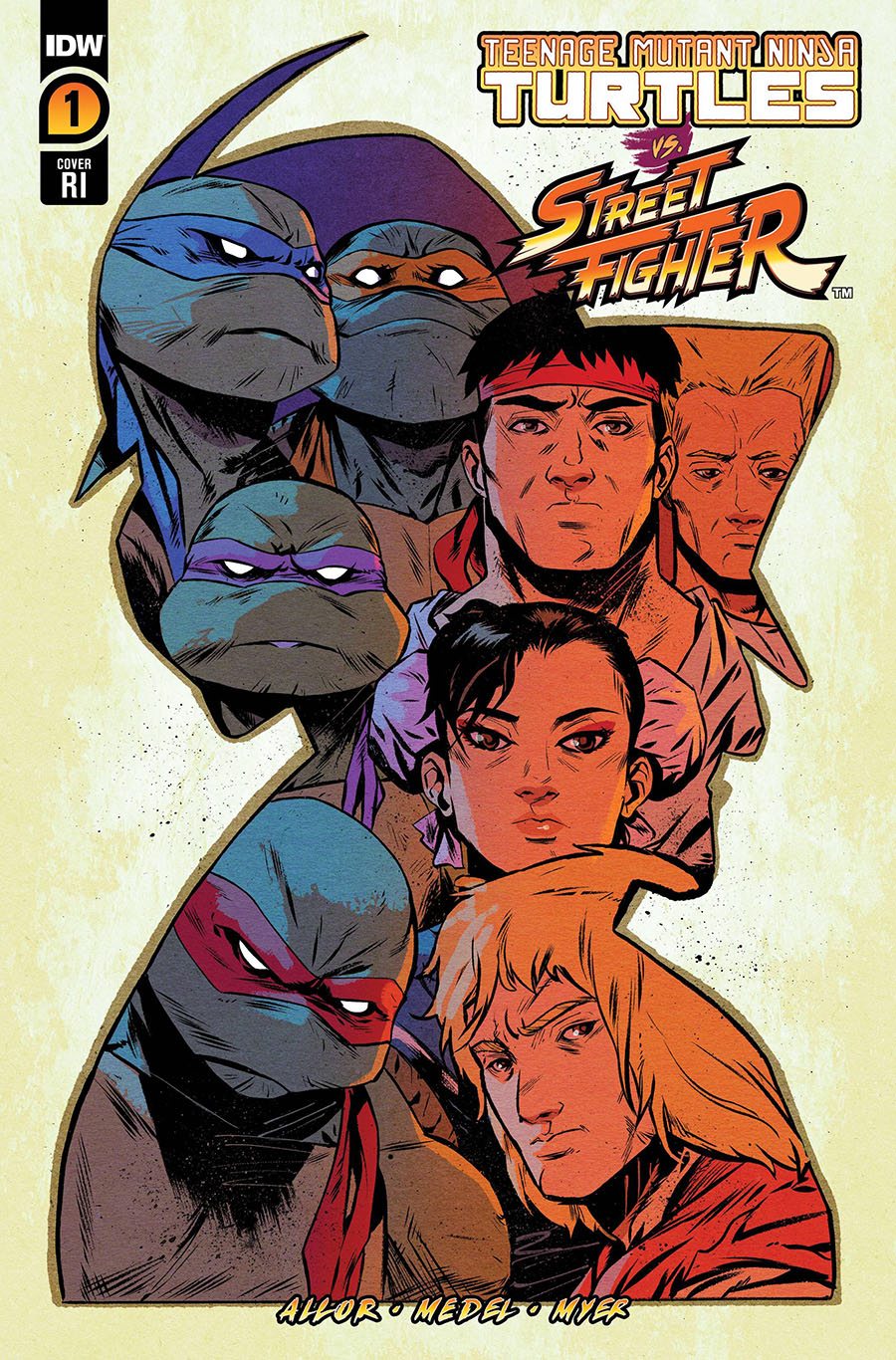 Teenage Mutant Ninja Turtles vs Street Fighter #1 Cover G Incentive Sanford Greene Variant Cover